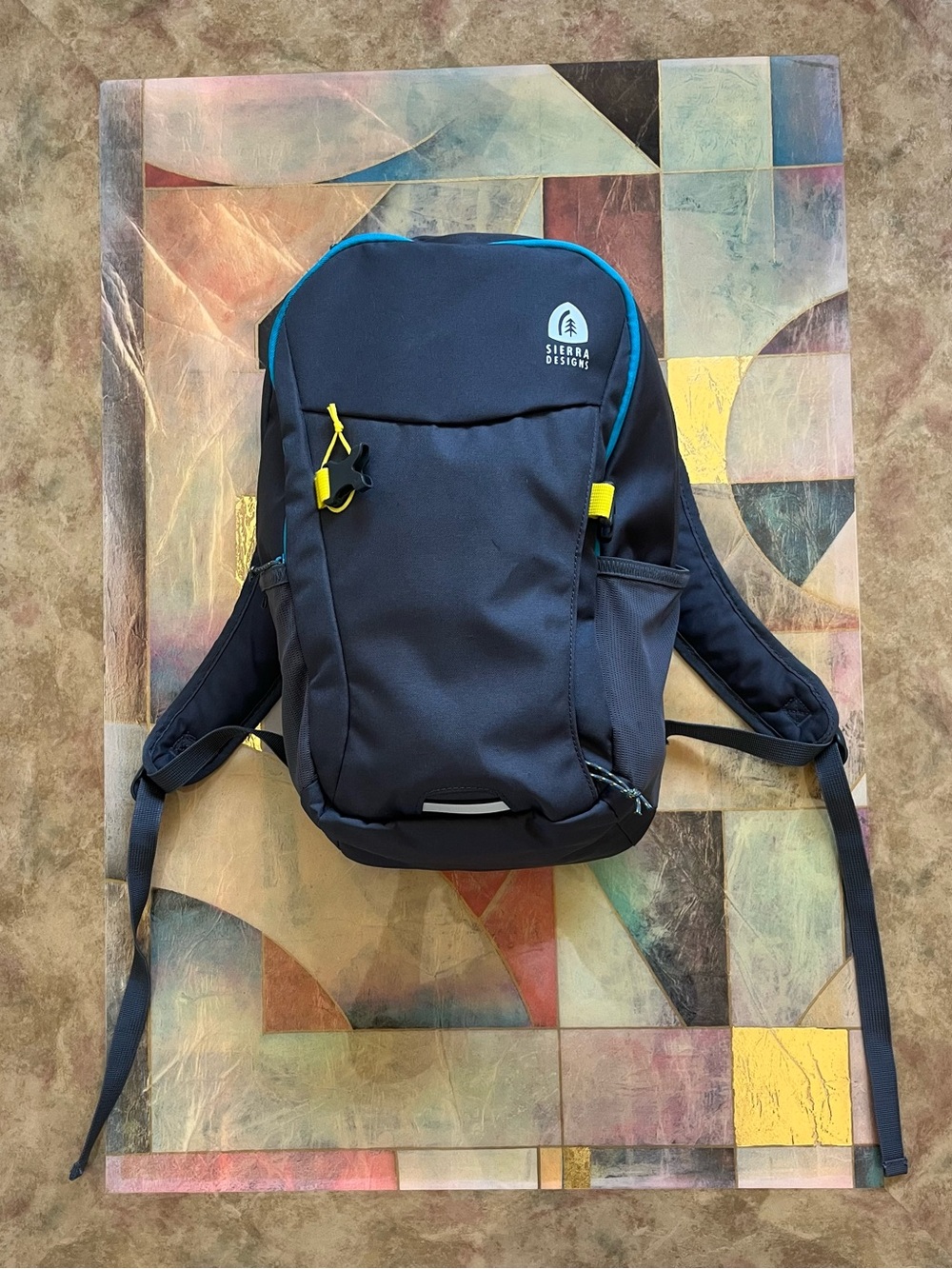 Sierra Designs Backpack Black Blue Daypack Hiking Travel Laptop School Bag